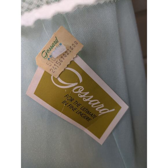 Vintage 60s Gossard Artemis Negligee Mint Green Lace Nightgown Maxi NWT - Picture 6 of 12